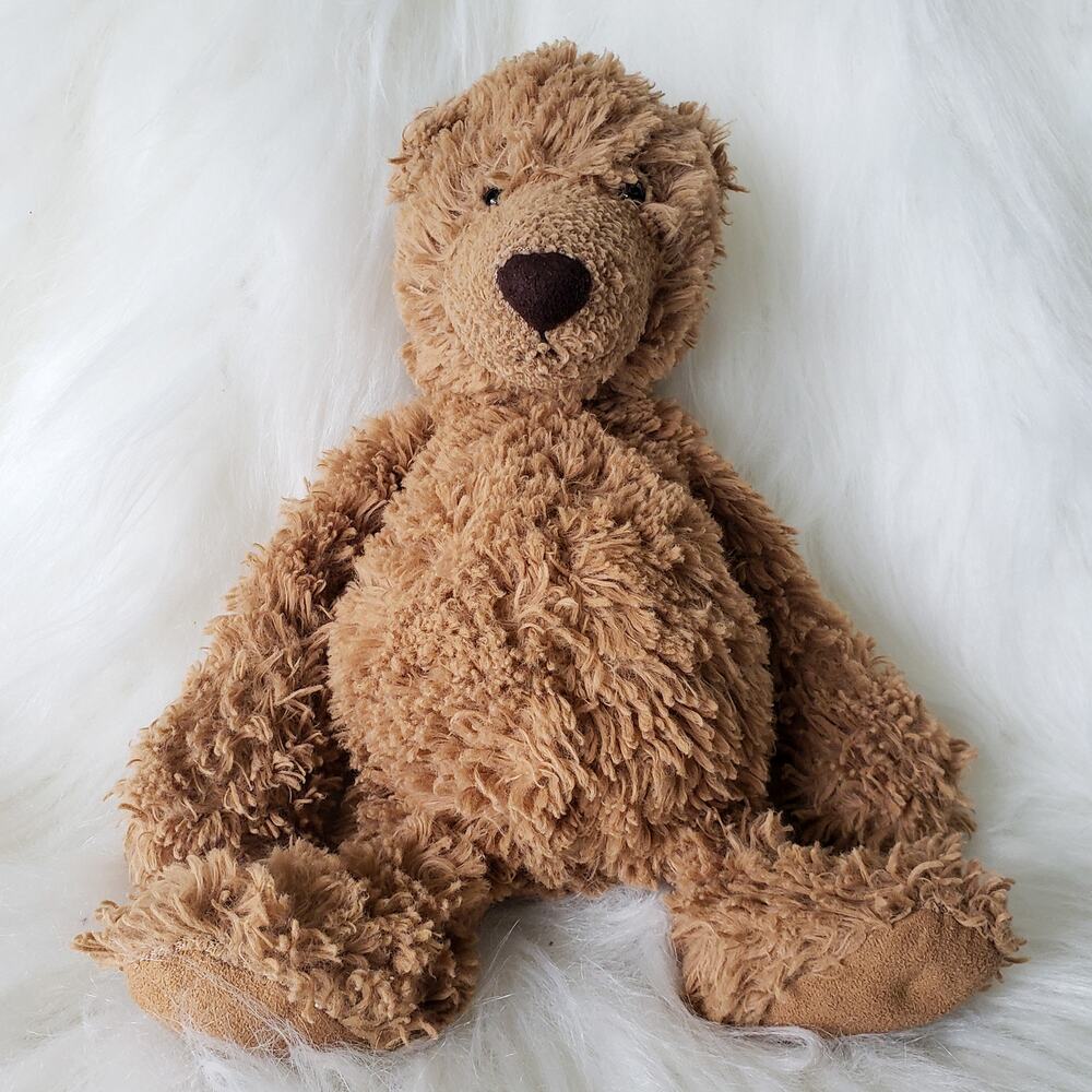 Jellycat Raggedy Bear 2016 Retired Brown Teddy Bear Plush 12"